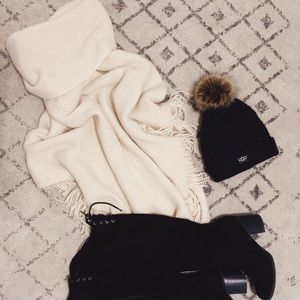 Do Everything in Love cream poncho